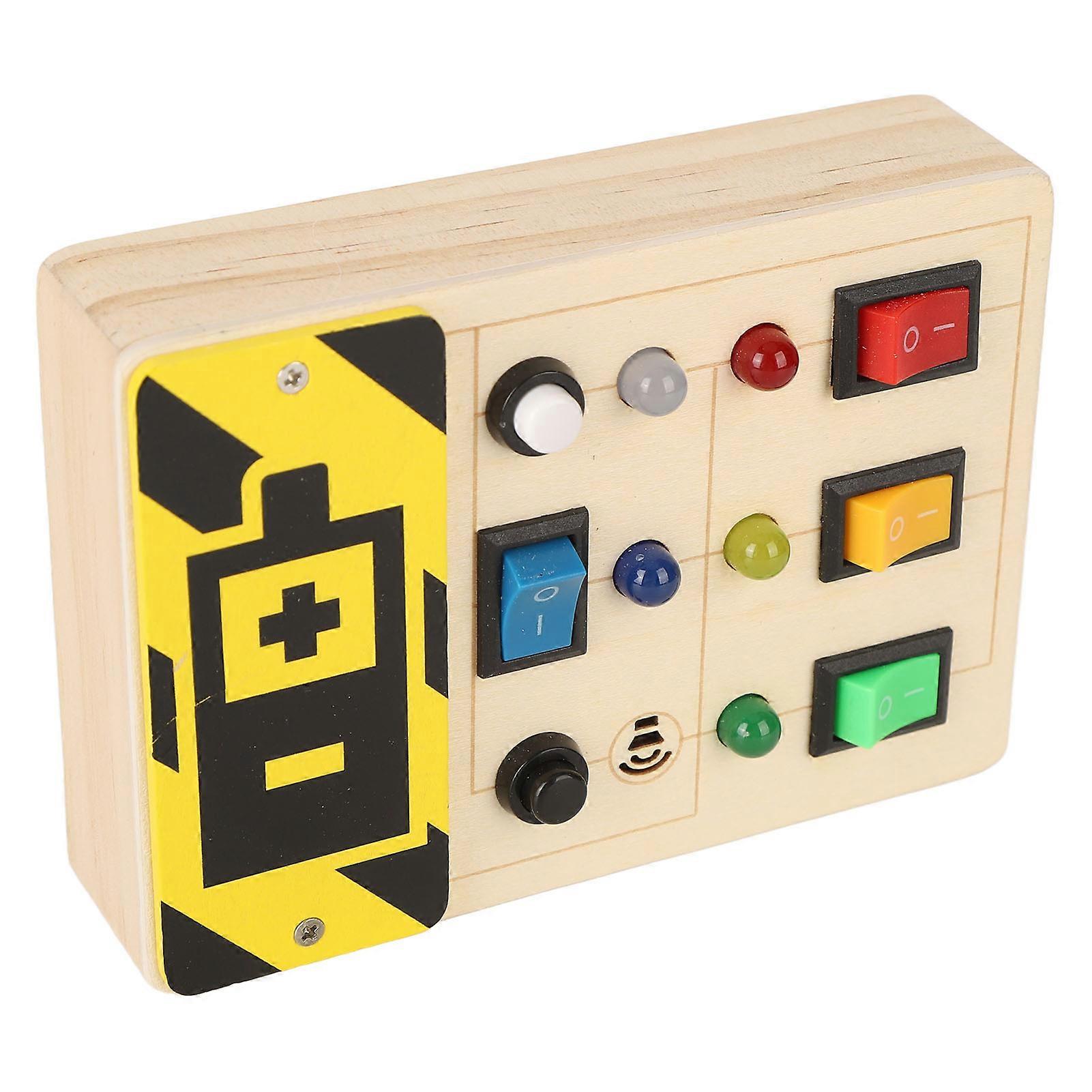 Kids LED Switch Learning Sensory Toy Improve Coordination Educational Light Switch Sensory Board 