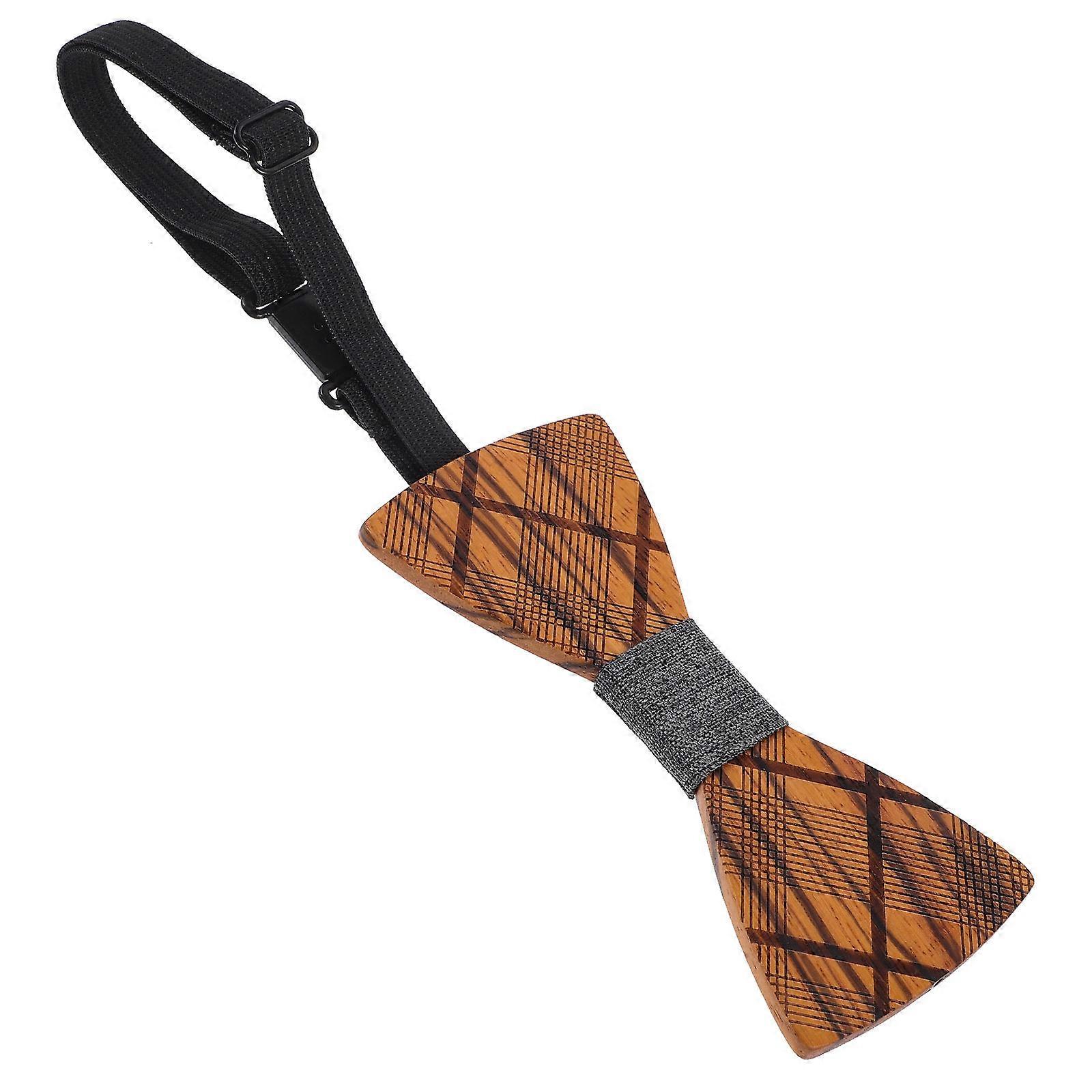It looks like you're describing a product listing for a **men's adjustable wooden bow tie**. Here's a polished and professional version of that
