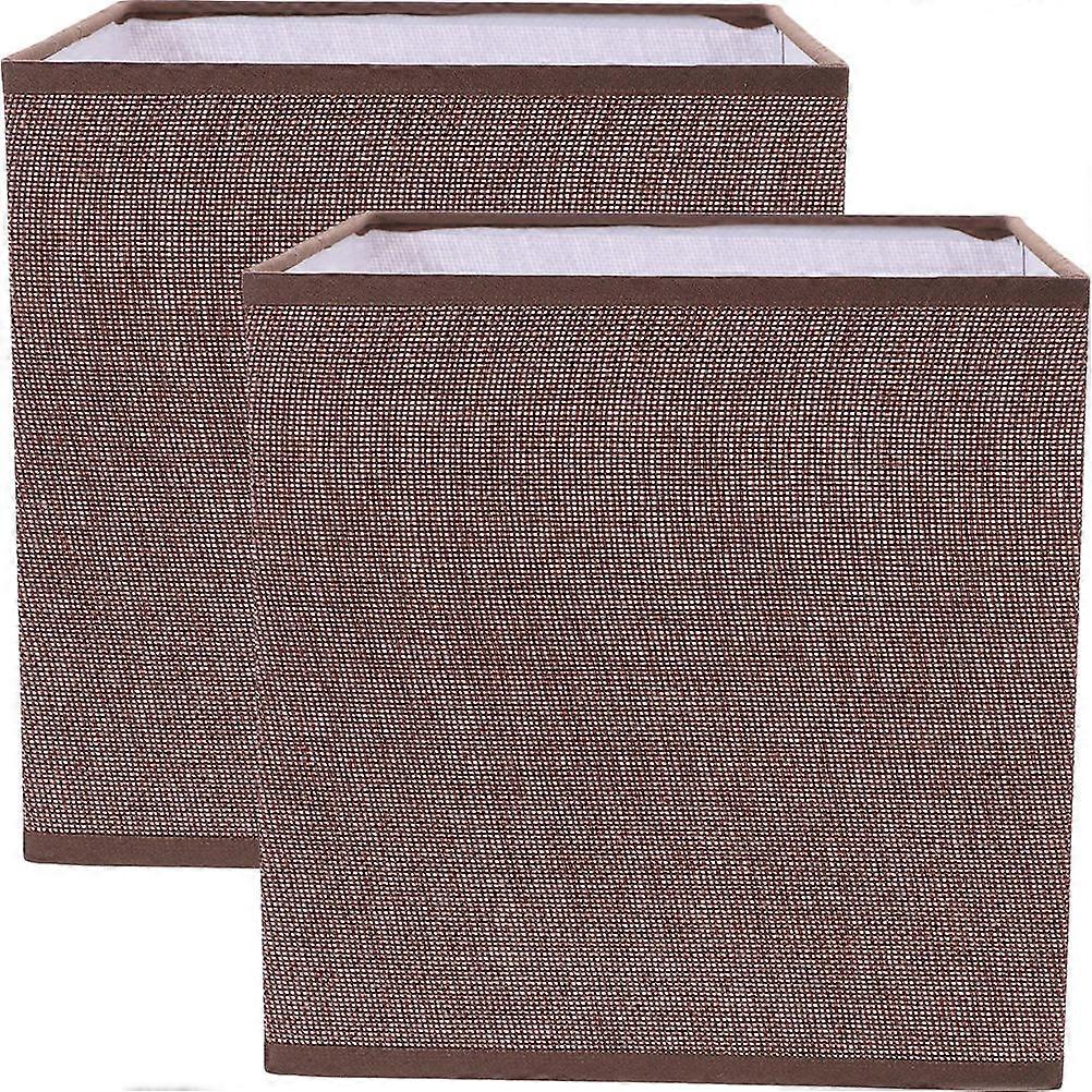 Light Diffusion Coffee Cloth Lampshade Ideal For Bedroom And Office Use With Simple Structure 2Pack