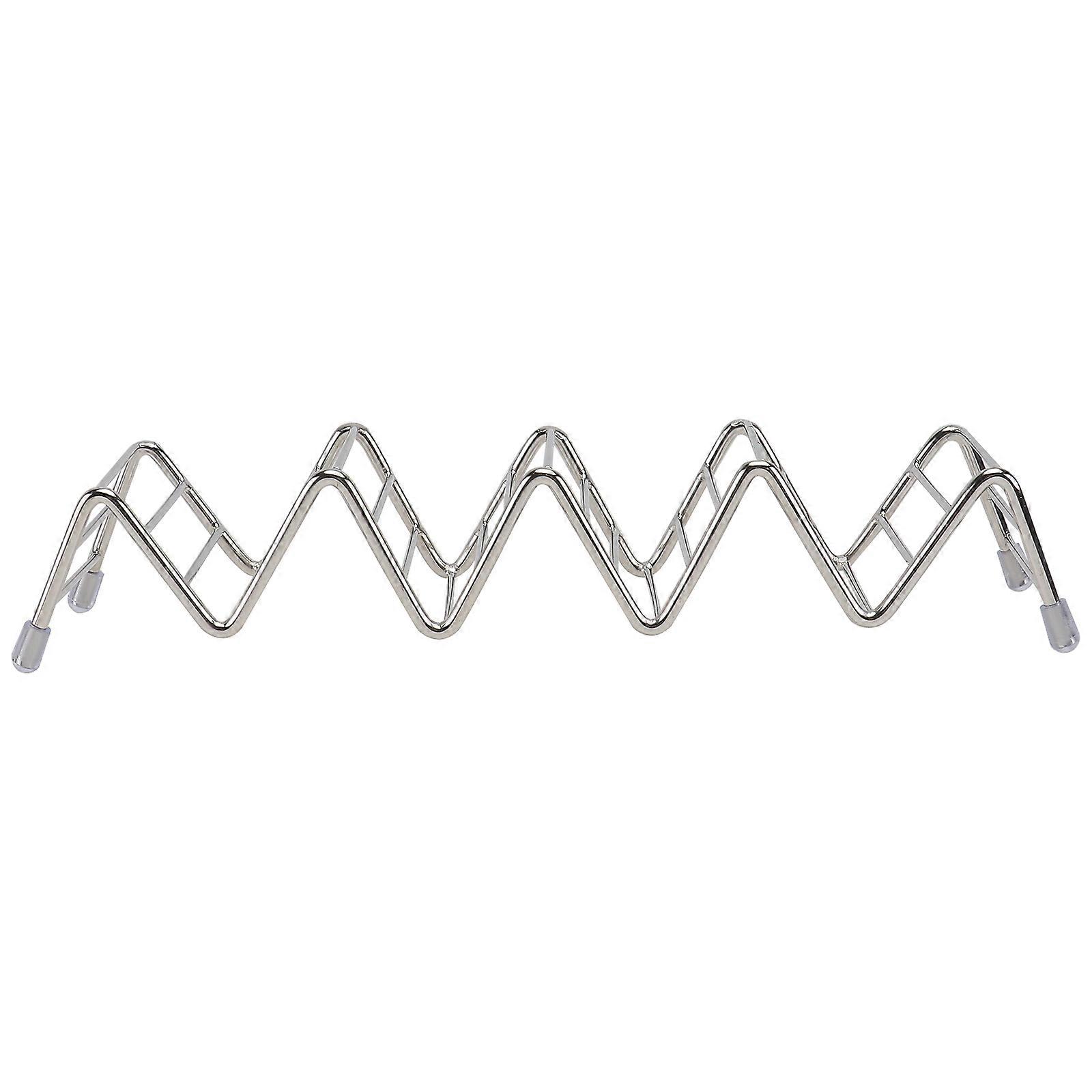 Stainless Steel Pancake Holder Taco Display Stand, Compact Design Holds Tacos Upright for Family Gatherings Outdoor Events Silver Finish