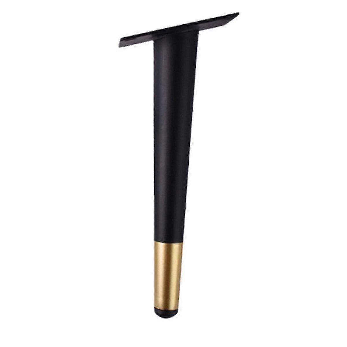 30 cm Black & Gold Tapered Replacement Support Legs for Furniture - Sofa, Cabinet & Coffee Table with Mounting Screws