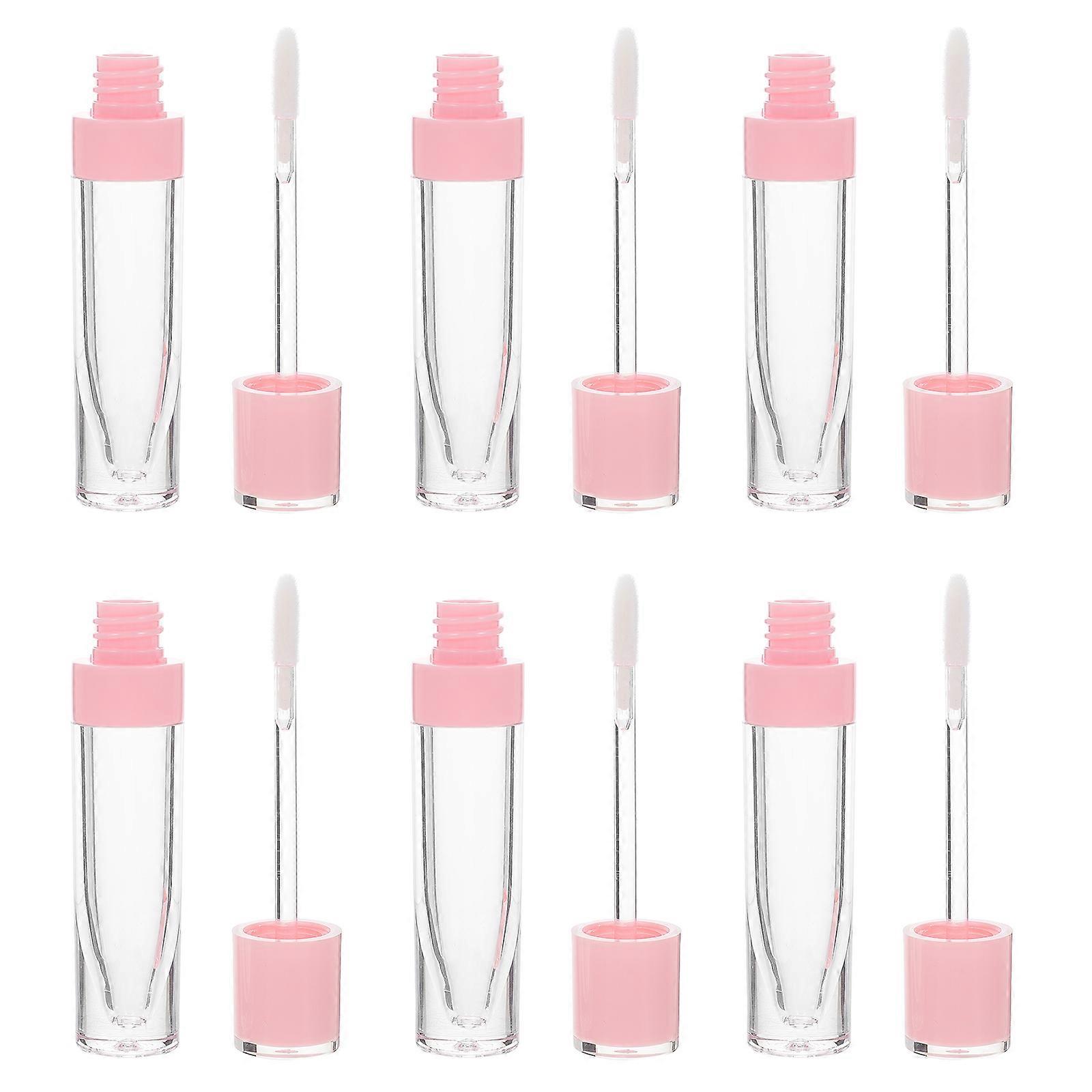 Clear 6PCS Refillable Empty Lip Gloss Tubes for DIY Lipstick & Moisturizing Care   Portable Plastic Cosmetic Containers