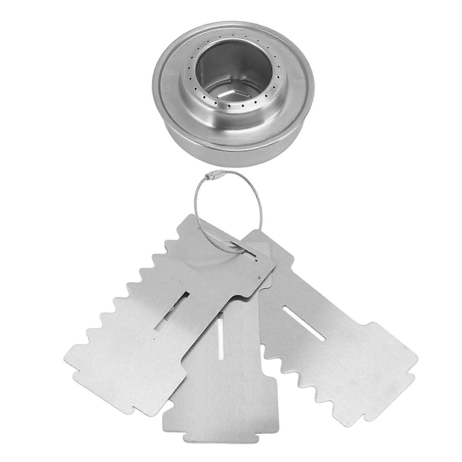 屋外ポータブルキャンプストーブステンレス鋼ミニバックパッキングストーブキャンプハイキングバックパッキングバーベキューB