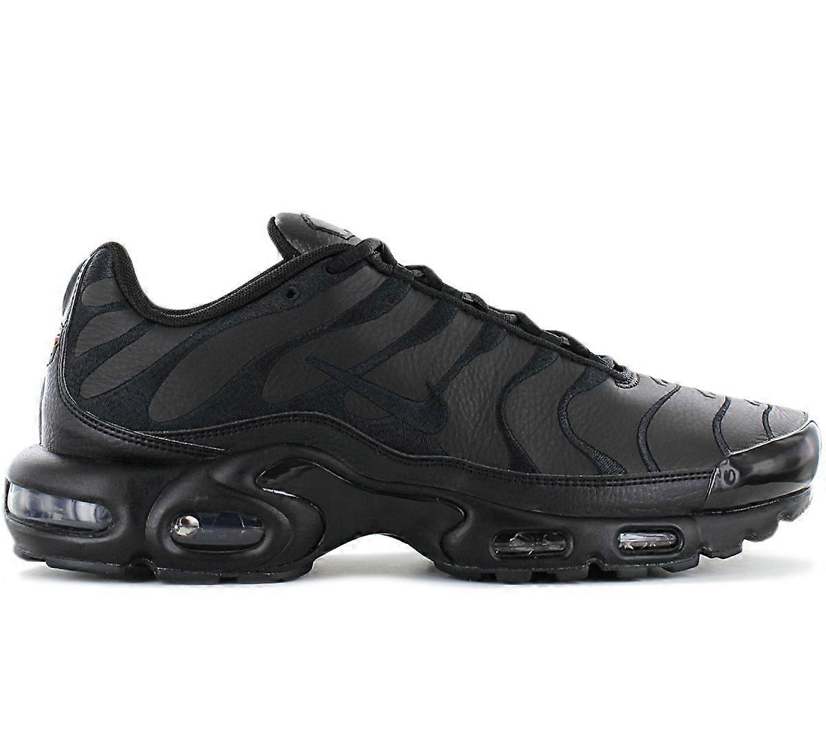Nike Air Max Plus TN Leather - Triple Black - Men ́s Sneakers Shoes Black AJ2029-001