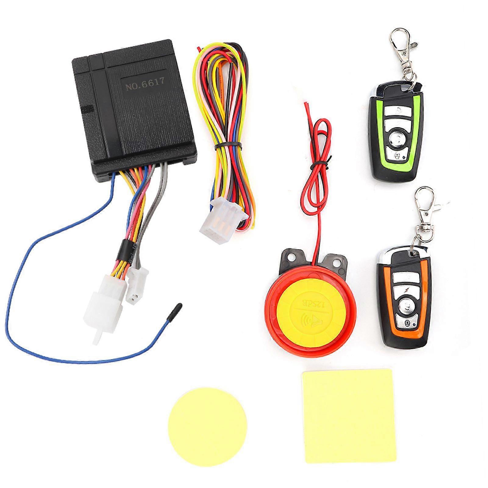 Universal 12V Motorcycle Remote Control Engine Start Alarm