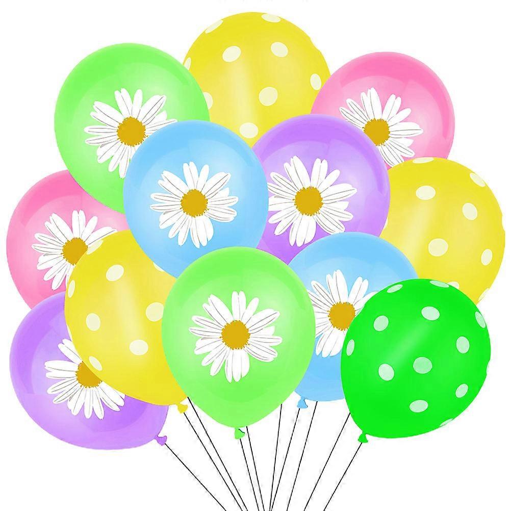 Party Decor Daisy Pattern Balloon Latex 62Pcs Balloon Set