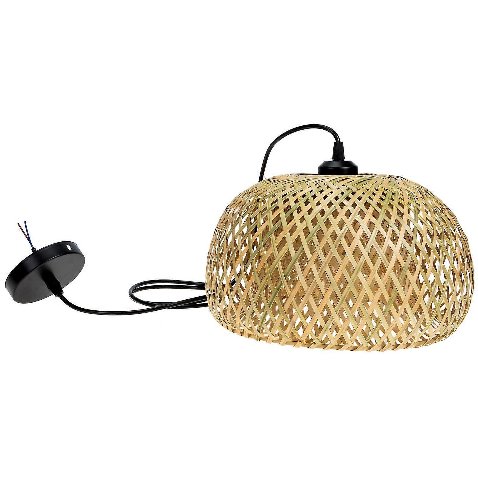 Bamboo Woven Lantern Round Design Illumination For Cafe And 30x30cm 1Set