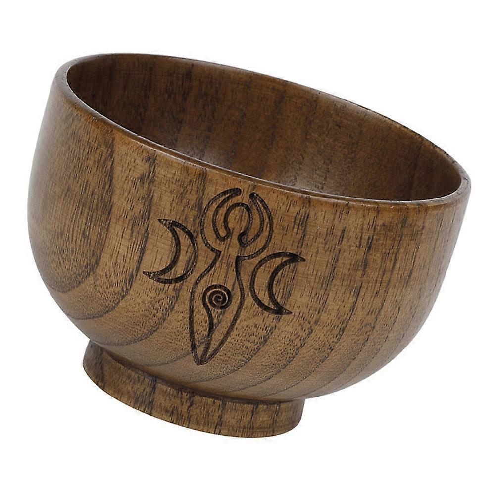 Charming Wooden Bowl For Religious Ceremonies And In Assorted Color With Special Pattern 1Pcs
