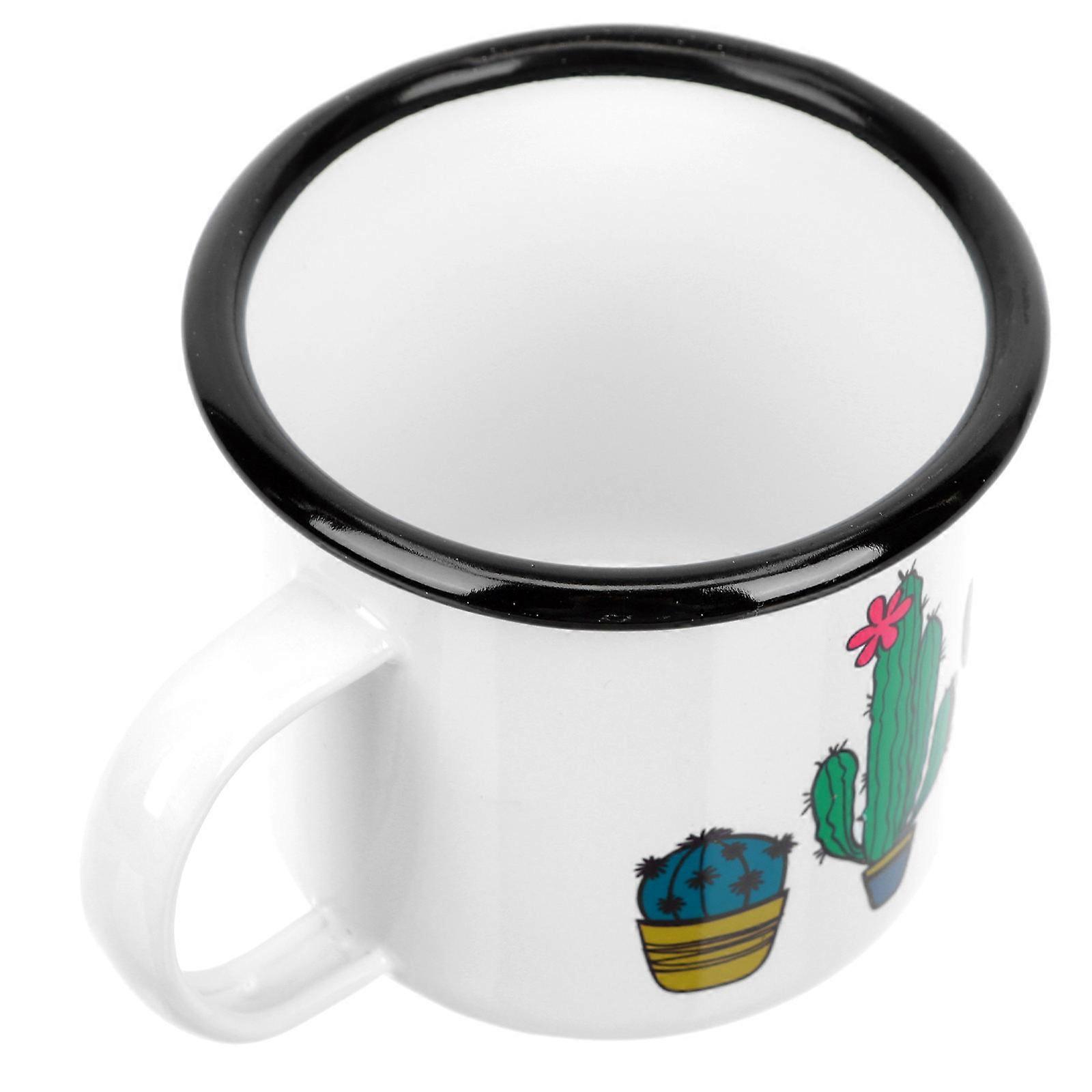 Cylindrical Enamel Coffee Mug For Daily Use In Assorted Color 1Set Perfect For Adults And Beverage Holding