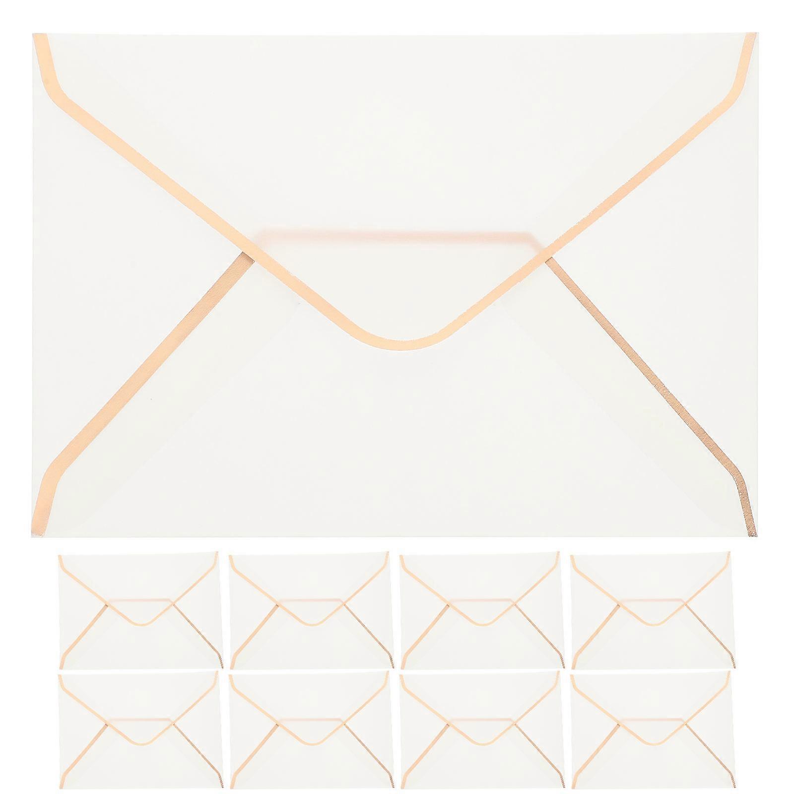 10Pcs Translucent Envelopes for Greeting Postcard Invitation Cards and Blank Envelopes