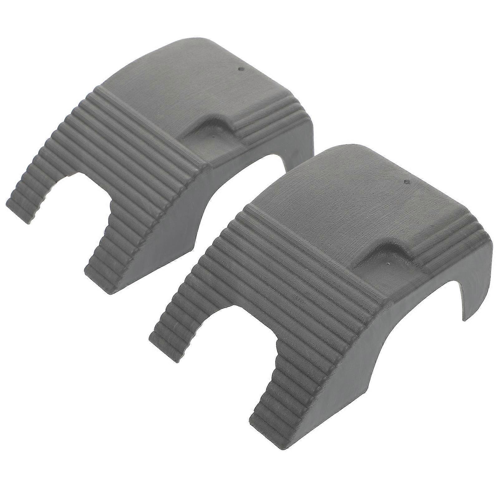 Simple Turtle Basking Platform for Pet Dark Grey Plastic 2pcs 6.3x3.1x2.8in