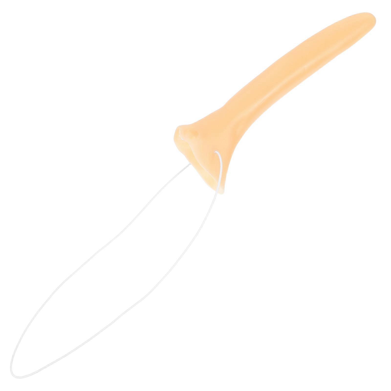 Witch Long Nose Prop for Halloween Costume Accessories Made of Durable Vinyl Khaki Color