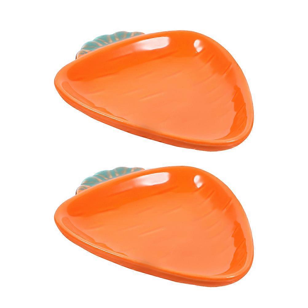 Ceramic Dipping Dish 2Pcs Suitable For Parties And Small Side Dishes Craftsmanship Orange Handpainted Kitchenware