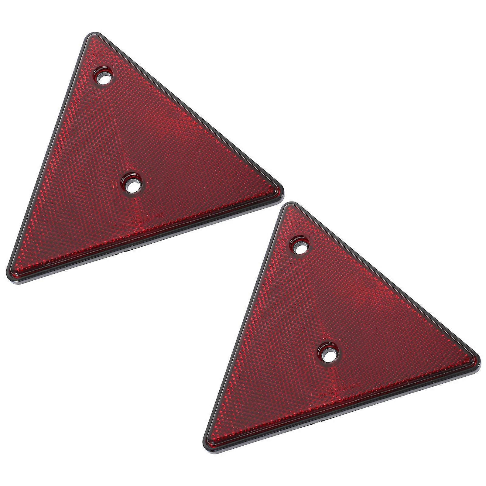 2pcs Reflective Emergency Triangle Signs for Cars & Trucks – Weather Resistant Road Triangles for Enhanced Visibility in Low Light Conditions