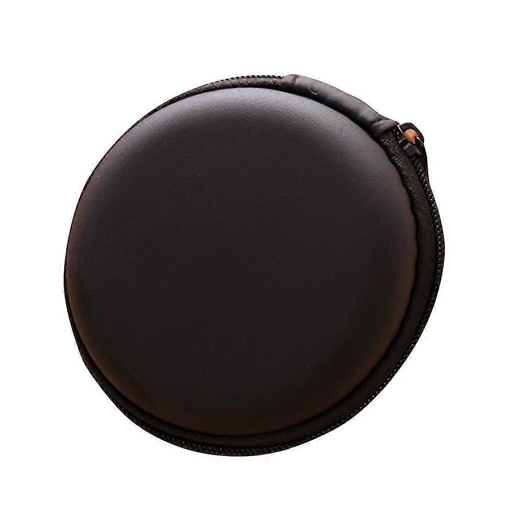 2025 Mini Portable Round Earphone Cable USB Data Cord Storage Bag Zipper Pouch Case
