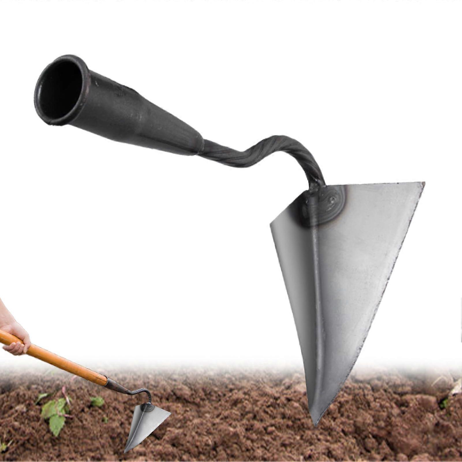 Garden Hoe Ergonomic Weeding Tool With Triangular Blade For Garden Beds And Flower Beds, Soil Loosening, 26.5 cm