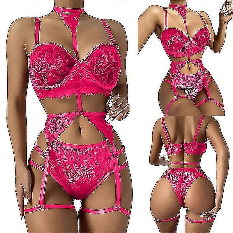 Γυναίκες Σέξι Εσώρουχα Strappy Δαντέλα Garter Εσώρουχα Σετ