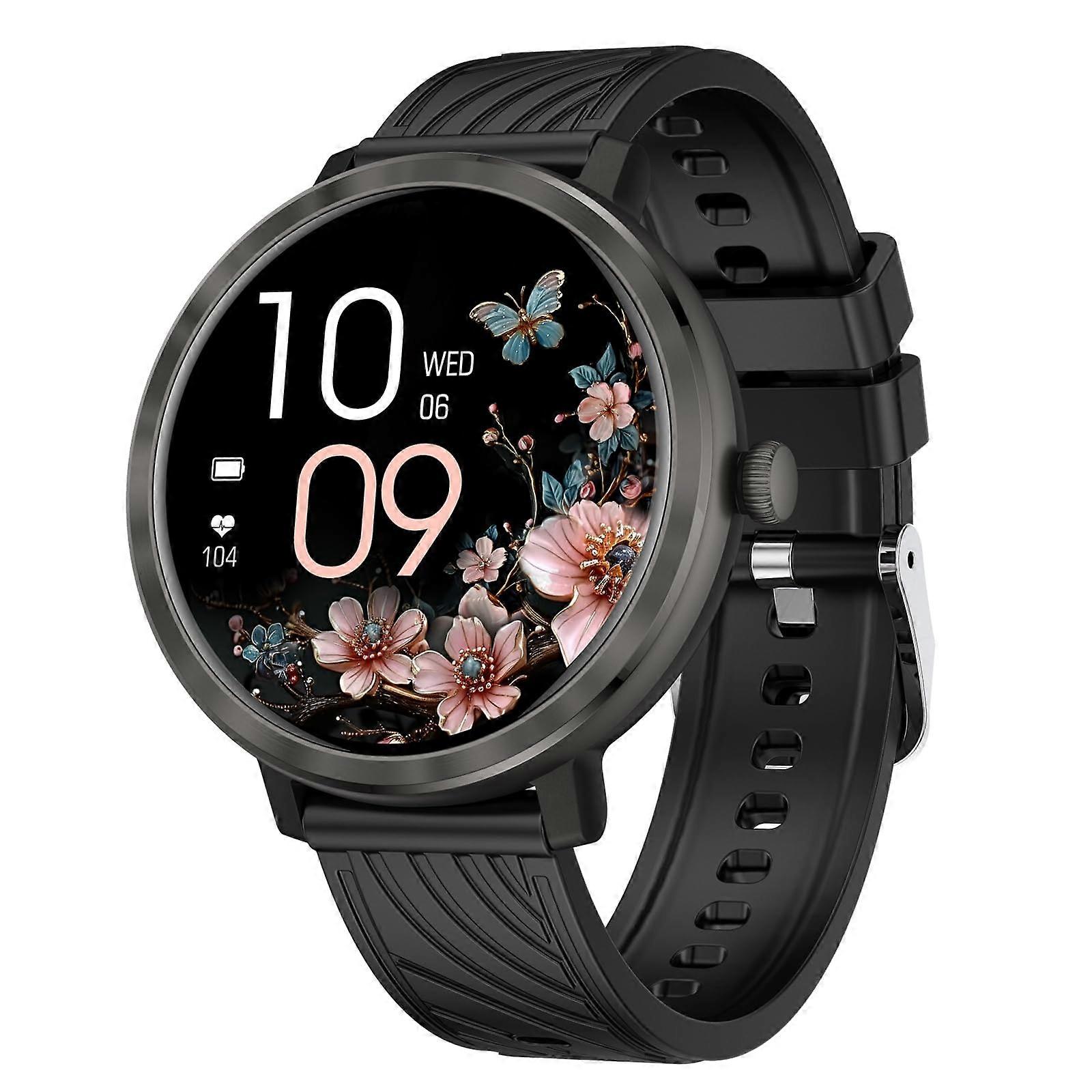 Women's Smartwatch 1.19-Inch AMOLED With Phone Function, IP68, 100 Sports Modes, Heart Rate SpO2 Sleep Monitor, Black