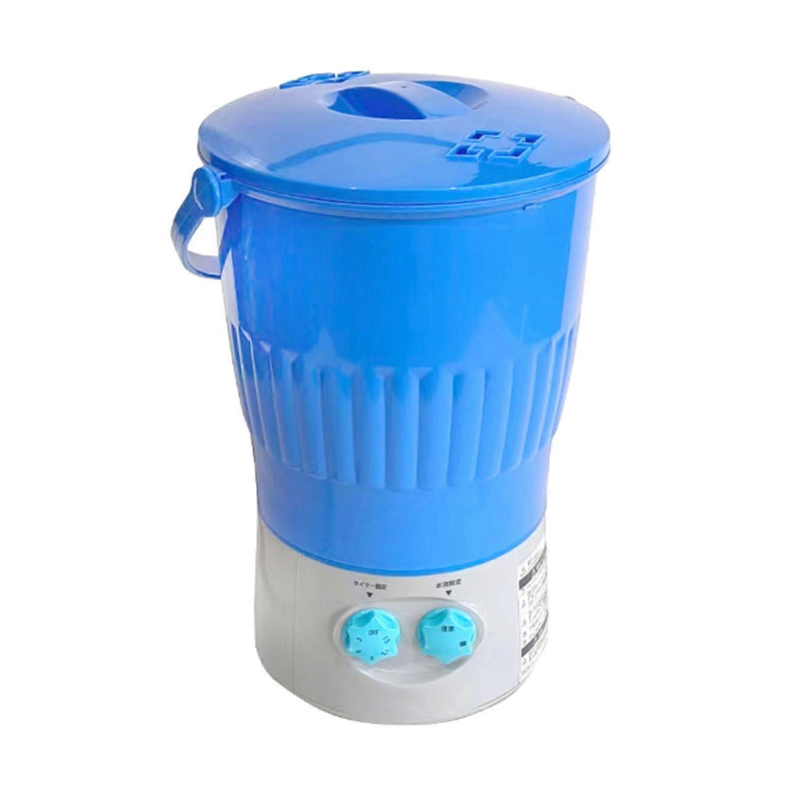 Compact Portable Mini Washing Machine SemiAutomatic Rotary Timer, Space Saving Design Blue