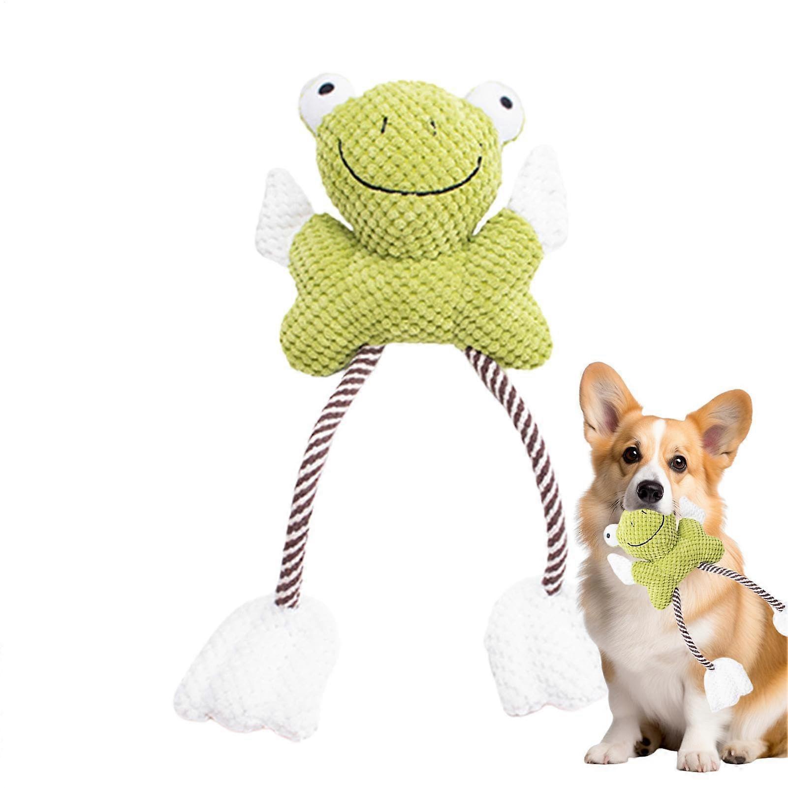 Squeaky Dog Toys for Puppies, Soft Plush Chew Toy Frog, Durable Pet Supplies, Ideal for Small Dogs