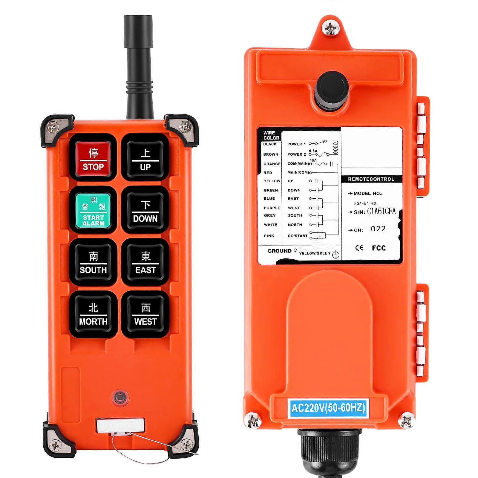 Hoist Remote Control F21E1B Model Wireless Crane Controller 1 Transmitter 1 Receiver 220V