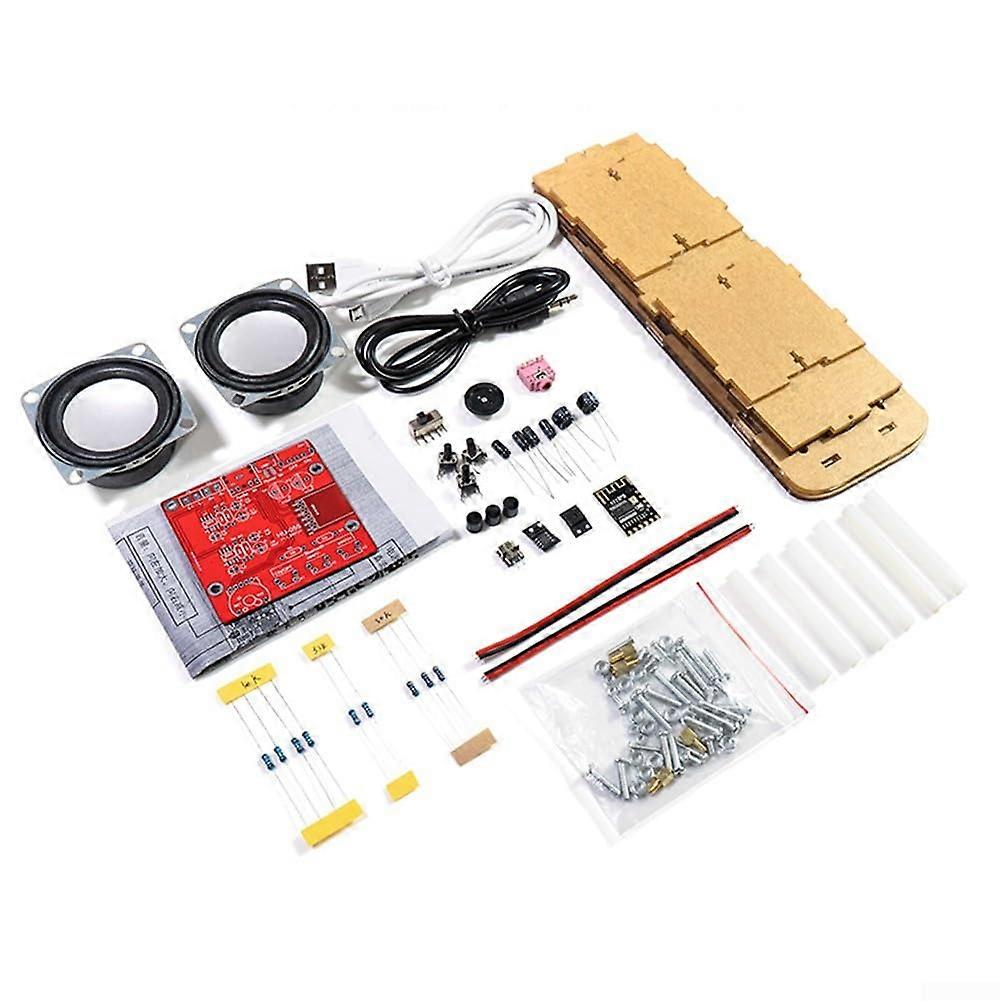 Hands On Speaker Assembly Kit for Electronics Lovers Create Two Channel Speakers with USB Power Supply (with housing)