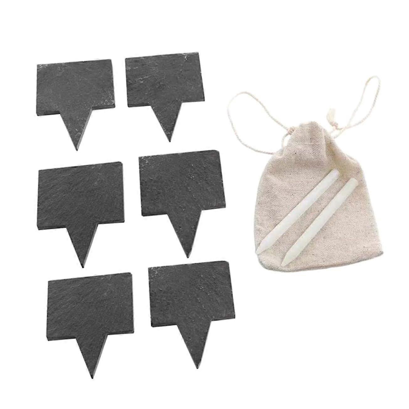 Natural Cake Toppers Cheese Decor For Parties Square Cheese Labels Inserts Dessert Toppers Set Black 6x5.5cm