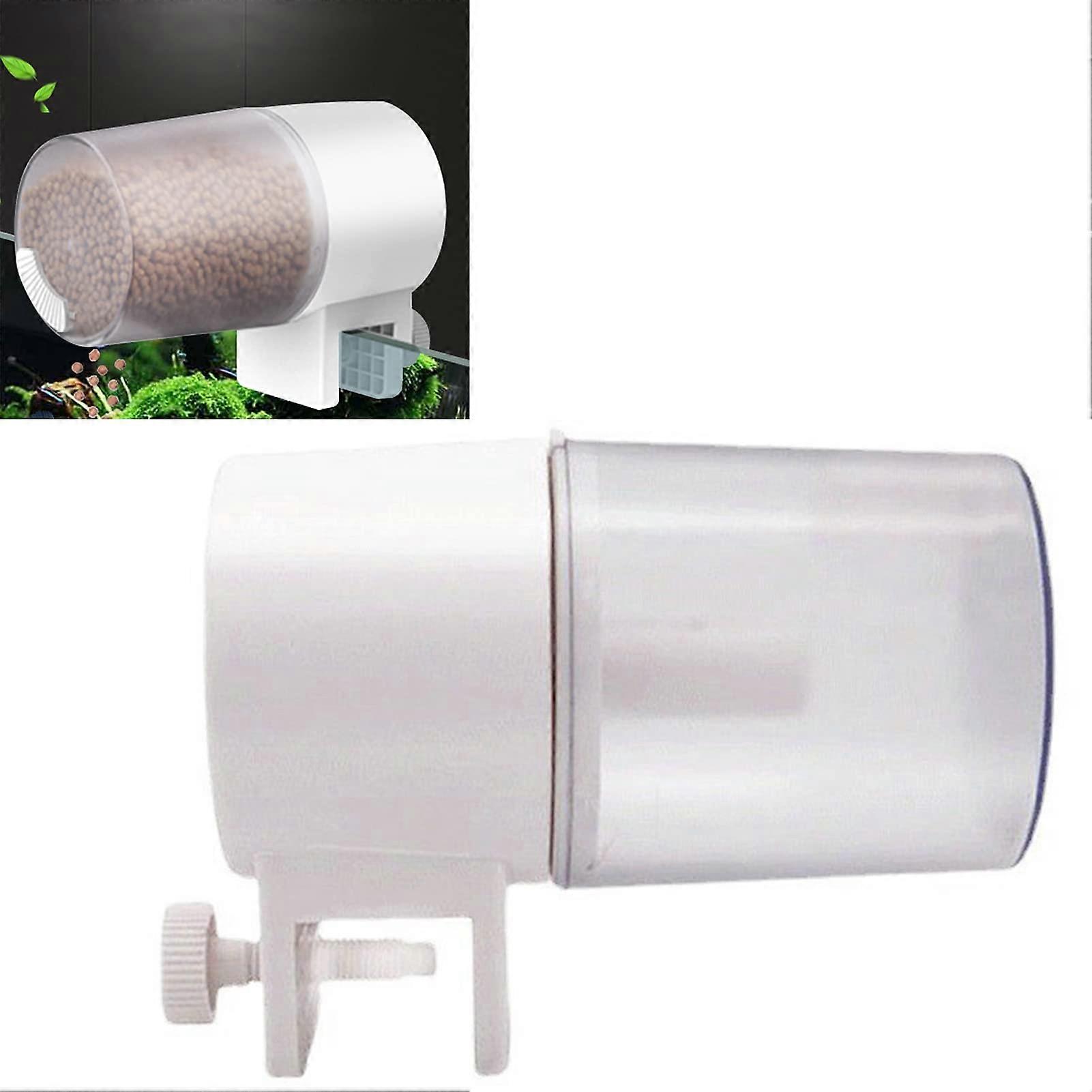 Automatic Fish Feeder with Adjustable Portion Control and Timer for Aquarium Fish, Durable Plastic