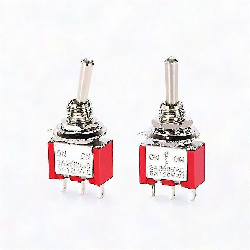 5pcs 3 Pin 6A 250V Mini Momentary Toggle Switch ON-Off-ON SPDT