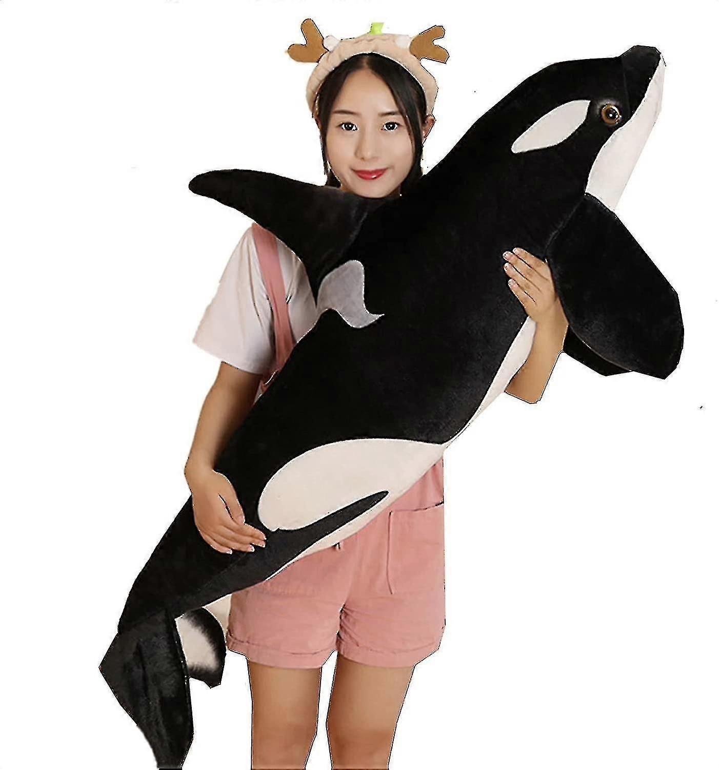 Whale Plush Toy , Lifelike Stuffed Animal, Simulation Killer Whale Doll, Orca Plush Toy, Plush Simulation Animal Gift For Children