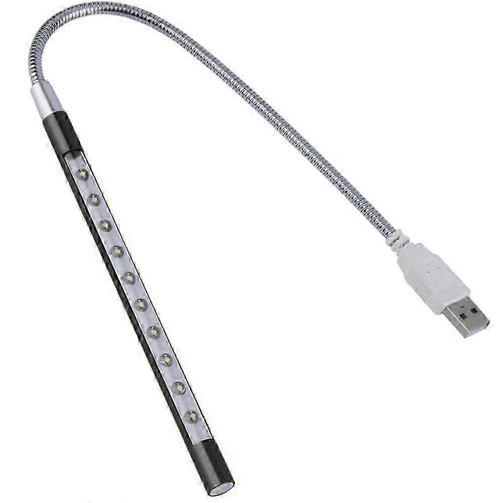 Light Laptop Lamp USB LED 5V 1W 10 LED Long Gooseneck Touch Dimmer ...