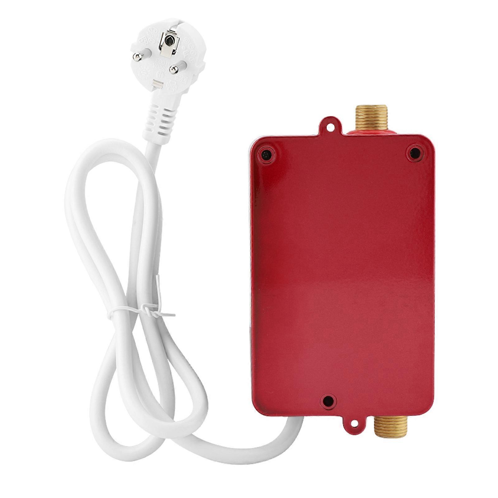 3800W Mini Durchlauferhitzer 10x6,5x20cm Rot