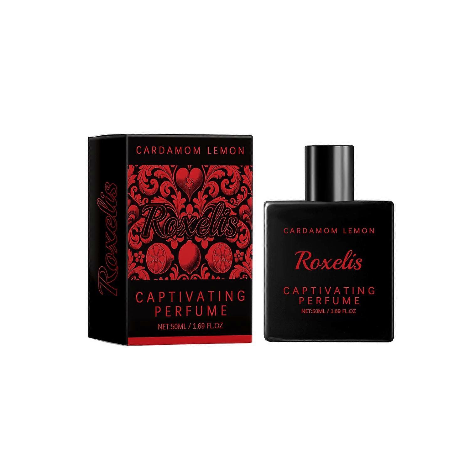 1-6x ROXELIS Cardamom Lemon Captivating Perfume Eau de Toilette 50ml Long Lasting Fresh Cedar Fragra