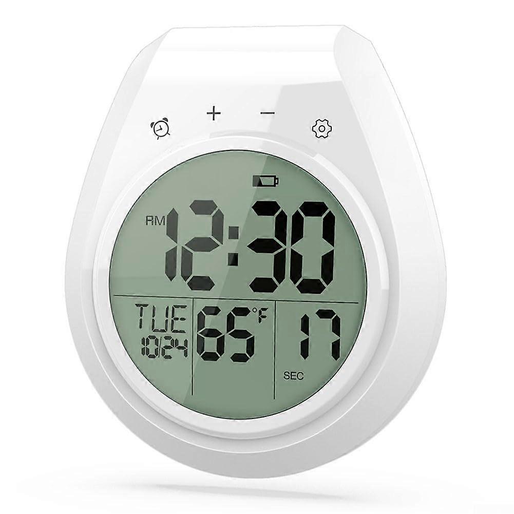 Digital Shower Clock Waterproof Wall Clock With Large LCD Display For Bathrooms Or Kitchens