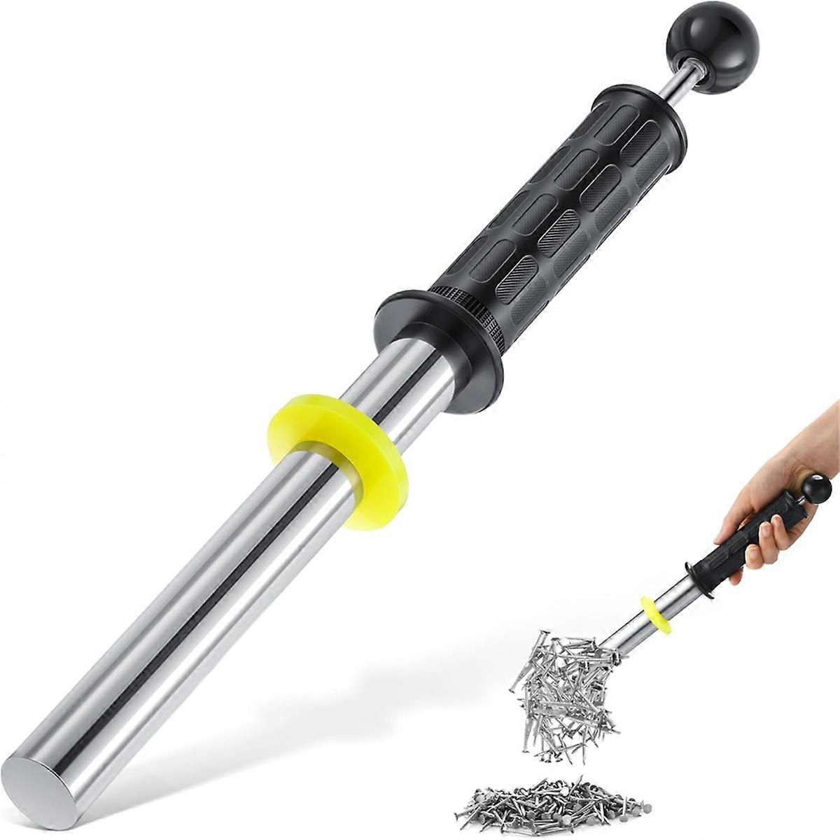 Magnetic Pickup Tool Magnet Wand with Release Handle,Magnetic Chip Collector for Pickup Nails,Metal