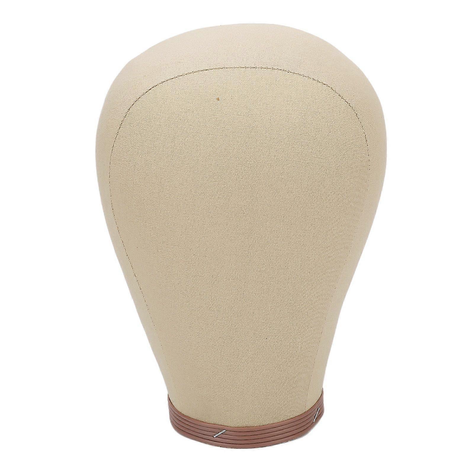 Wig Mannequin Head Needle Binding Canvas Hairpiece Model Head for Wig Styling Drying Display 22in