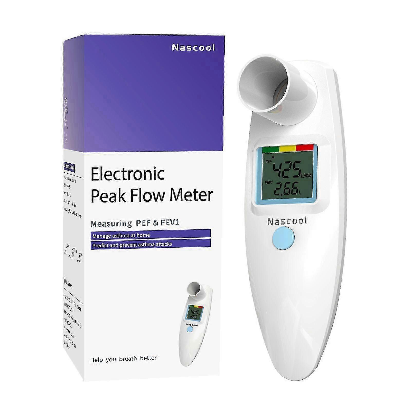 Peak Flow Meter Spirometer Portable Pef Forced Expiratory Volume Fev1 Lung Tester