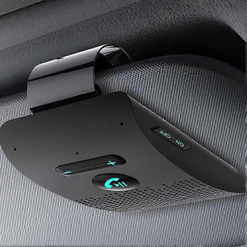 Wireless Bluetooth 5.0 Visor Clip Speakerphone with Dual Mic for Calls and Music Streaming
