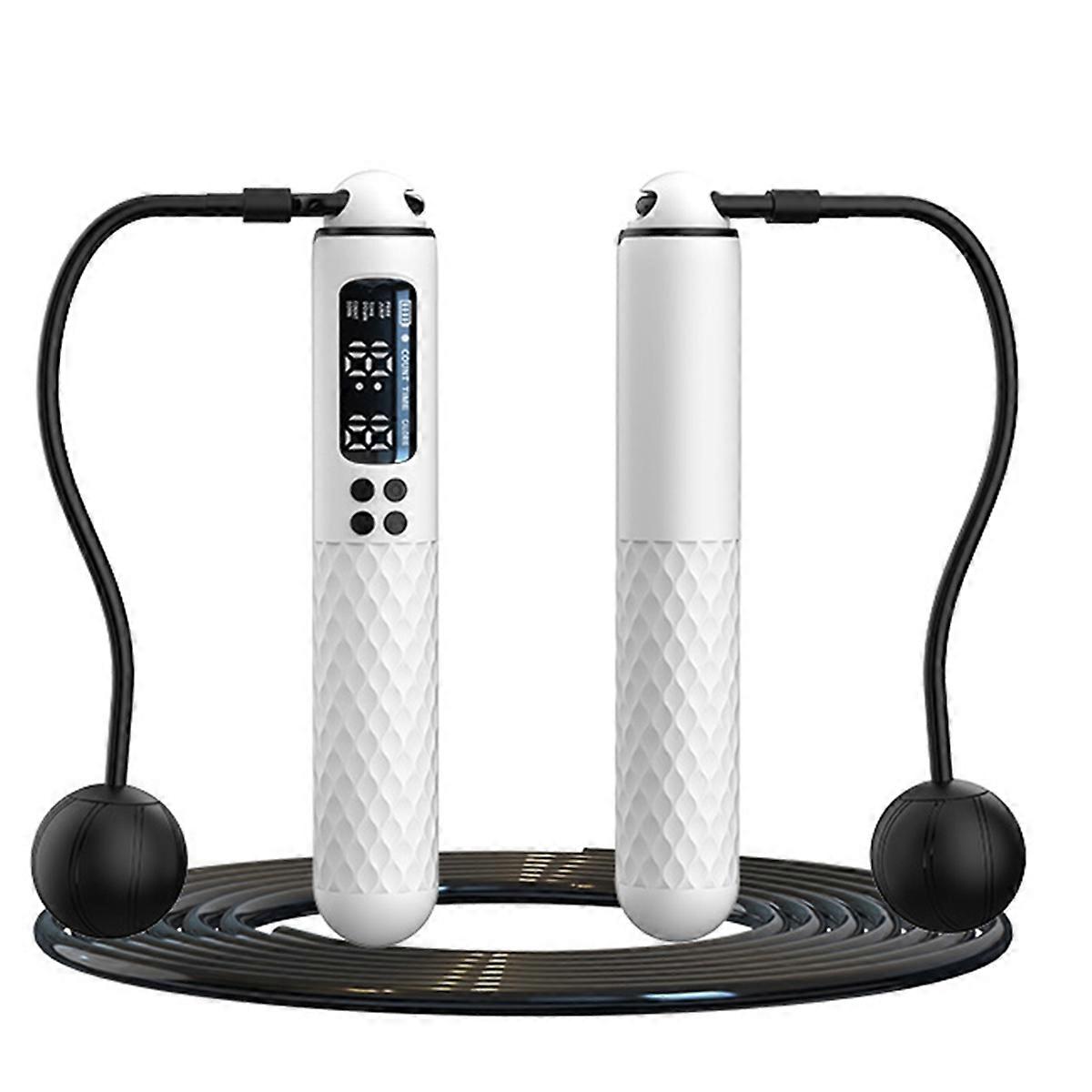 Contagem inteligente de pular corda de suporte de peso sem corda de dupla finalidade fitness exercício fio de aço