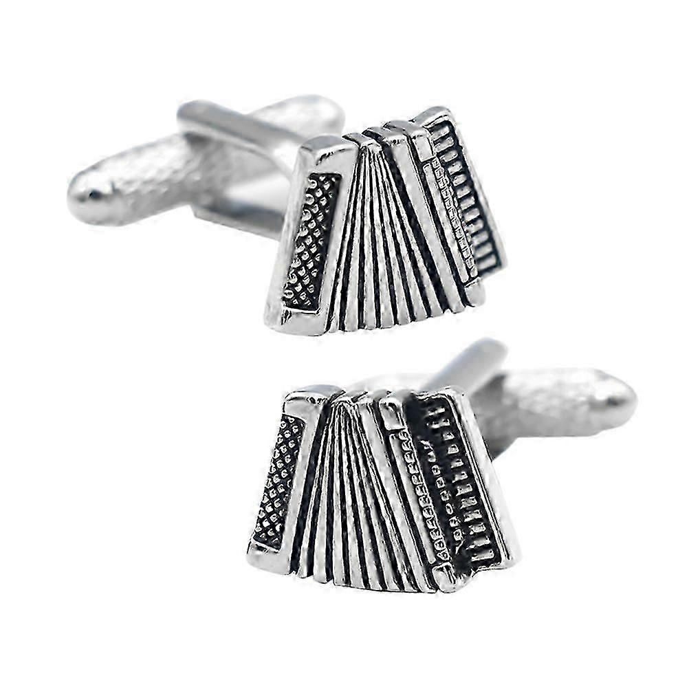 Men's Accordion Cufflinks for Tuxedo & Formal Wear - 2 Pcs Cuff Link Set as Shirt Accessory