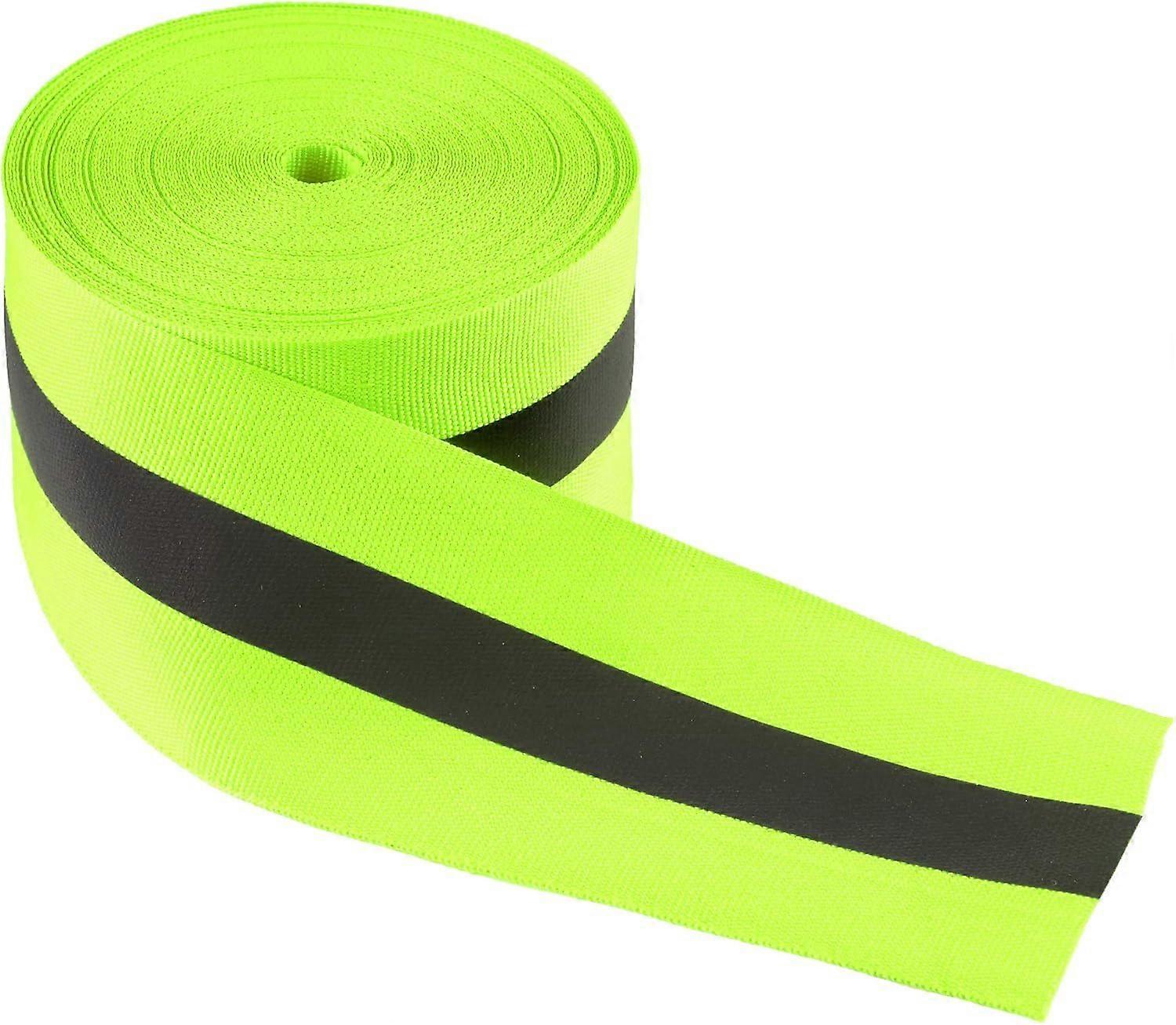 Reflective sew-on tape, 5cm x 15m nylon silver fluorescent