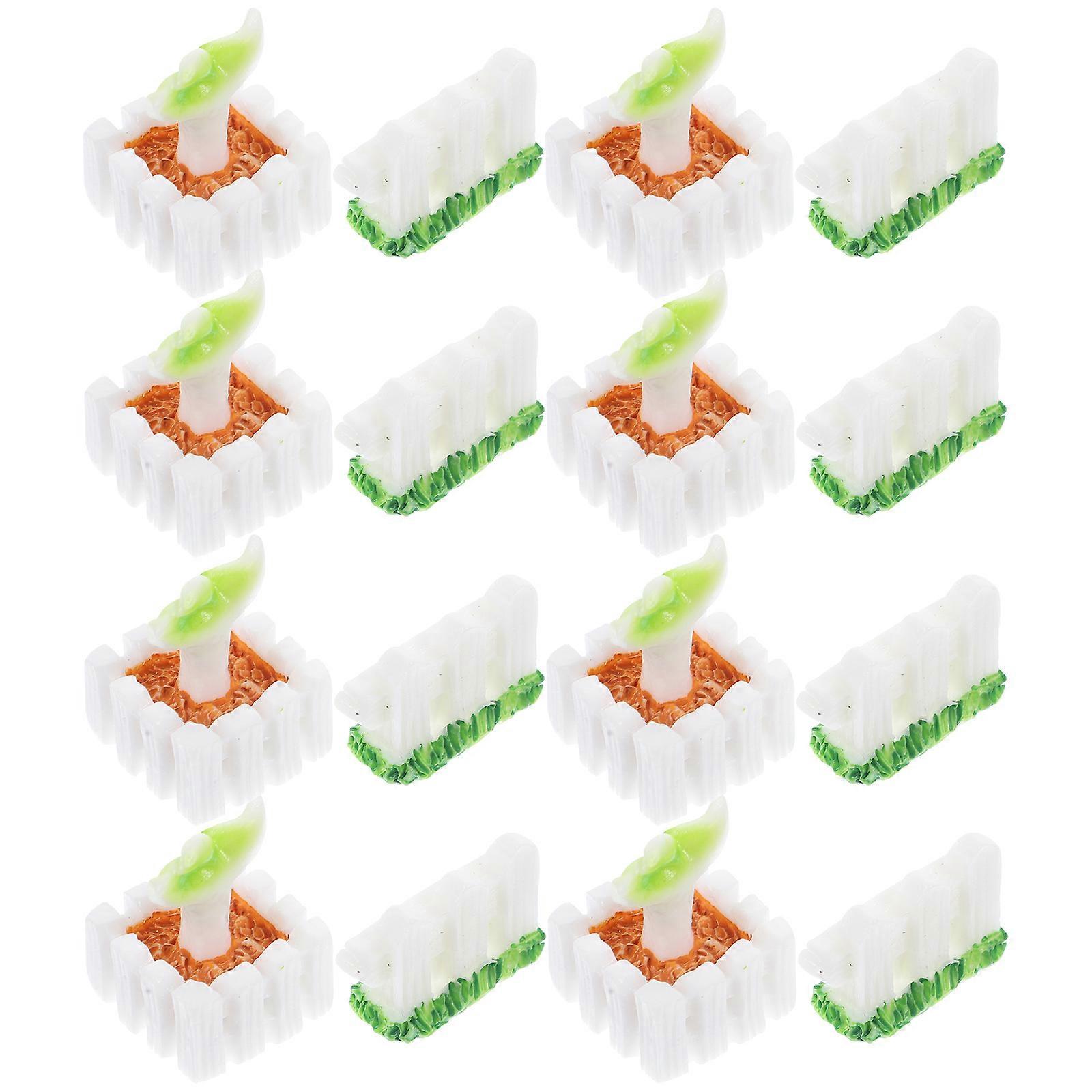 Microlandscape Mini Sculpture Miniature Figurine Office Decor Resin 2.7x1x1.5cm Micro Scene Decoration 16Pcs