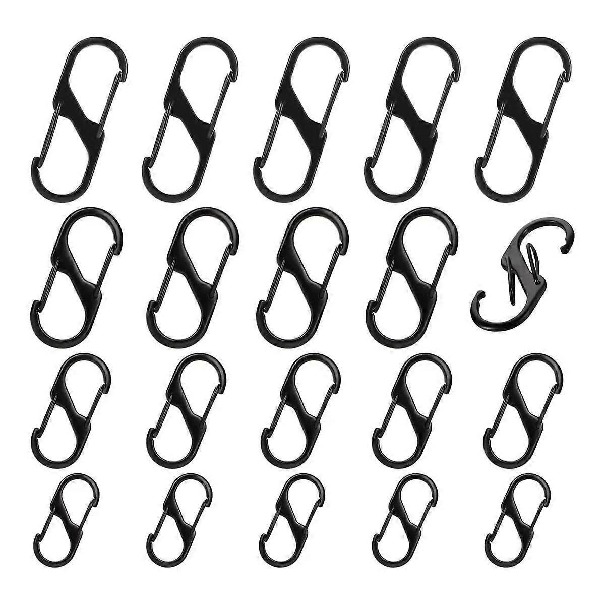Zipper Clips Anti Theft, 20 Pcs Zipper Pull Locks for Backpacks, Dual Spring S Carabiner Zipper Cli