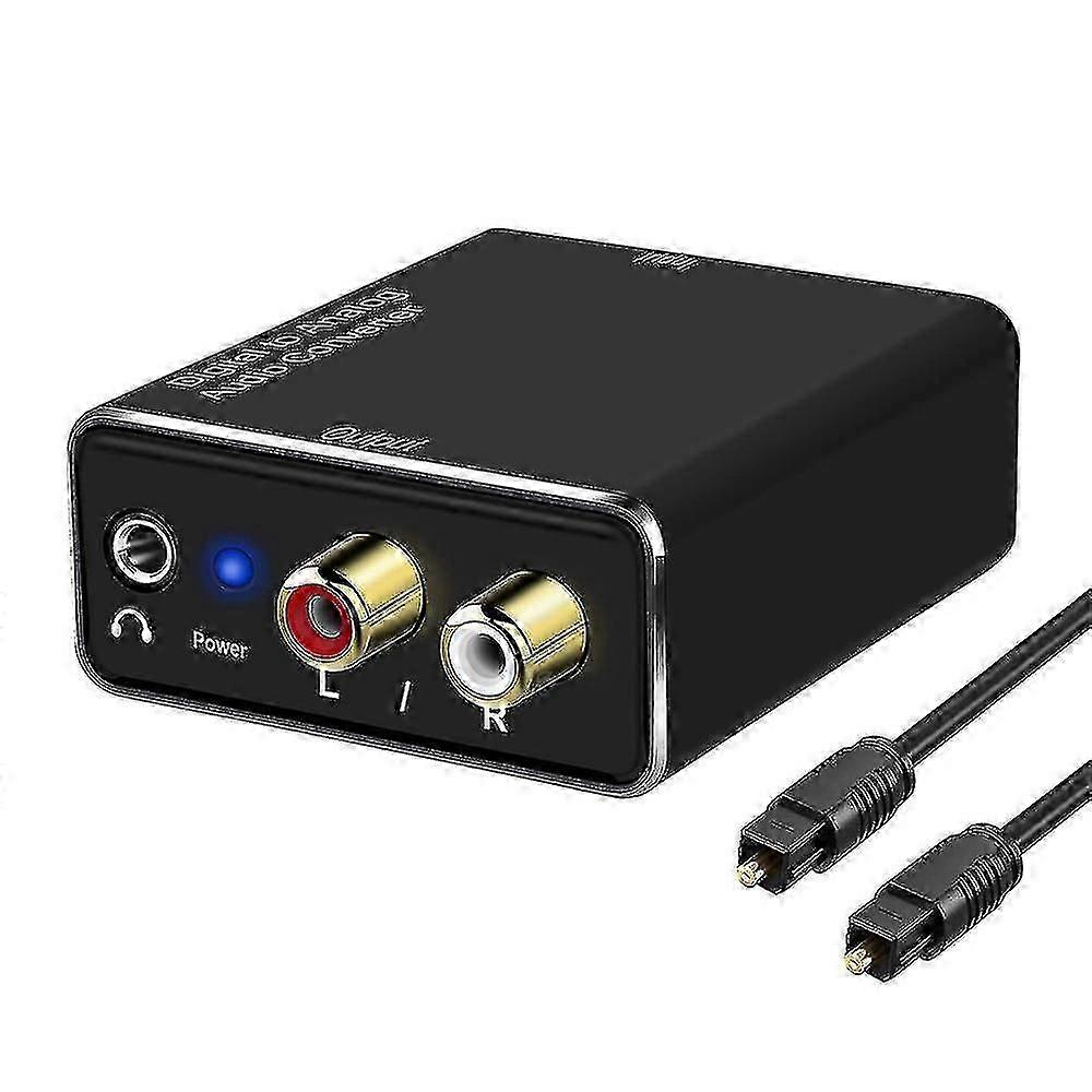 Digital zu Analog Audio Converter, dac Digital Spdif Optisch zu Analog L / r Rca & 3,5 mm Aux Stereo Au