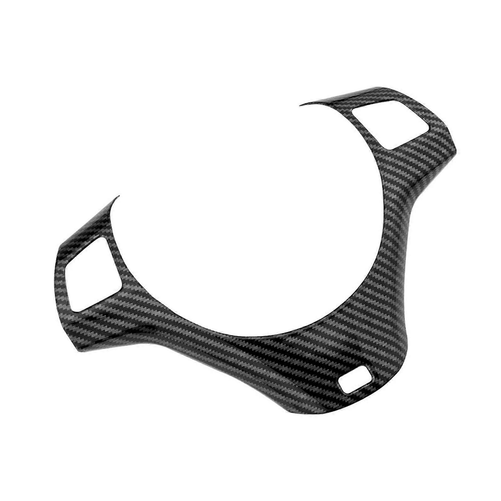 Car Steering Wheel Panel Cover Sticker BMW 1/3 Series E87 E90 E91 E92 E93 20052012 ABS Carbon Fiber Black