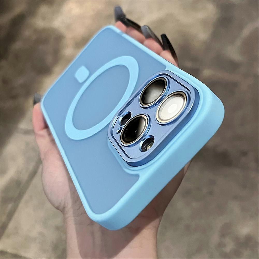 Matte Magnetic Phone Case for iPhone 16 13 15 11 Pro Max 12 14 Plus, Wireless Charging Camera Protection