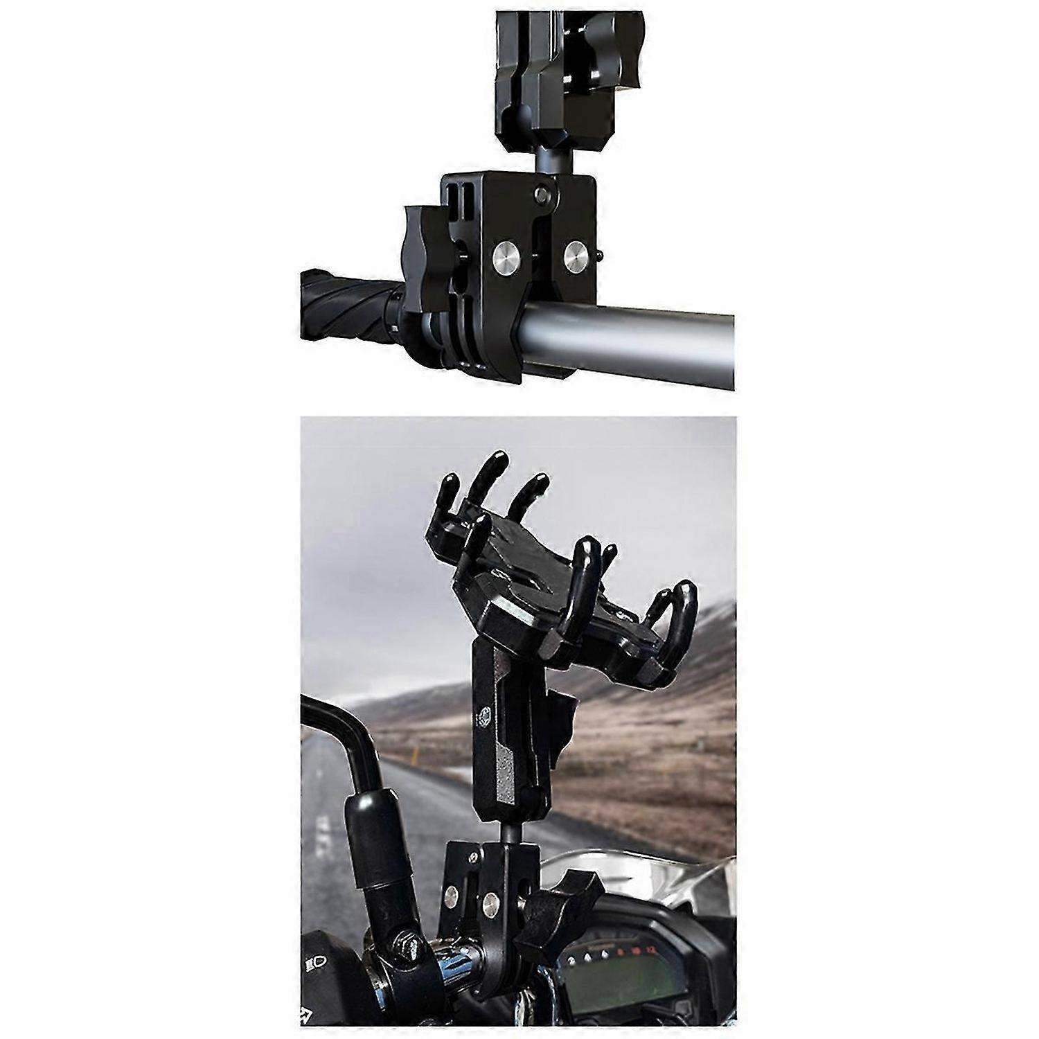 Camera Clamp Mount Clamp Adapter Double Head Multifunction Holder 9cm
