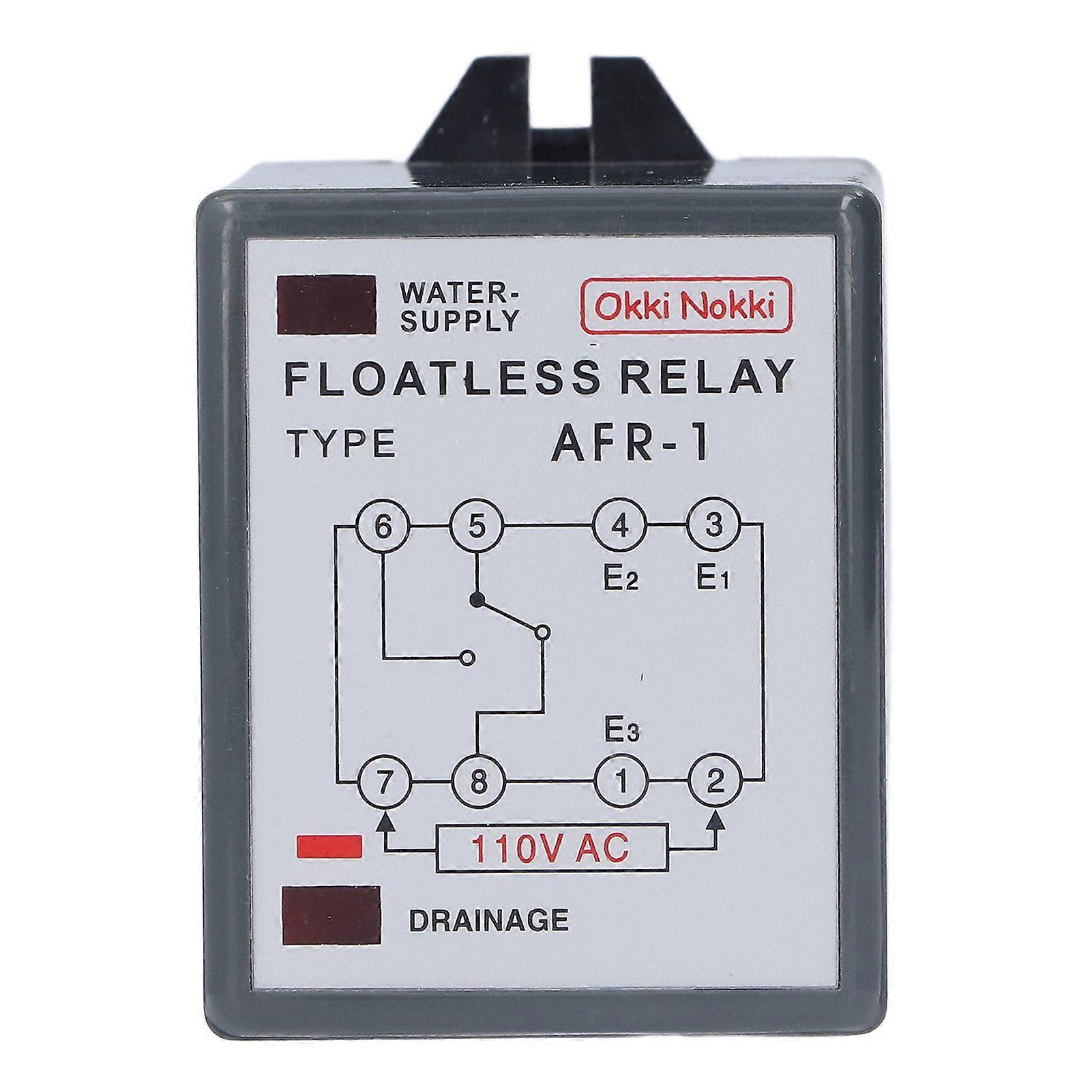 Liquid Level Controller Floatless Relay High Contact Capacity Water Level Switch AC 110V AFR1