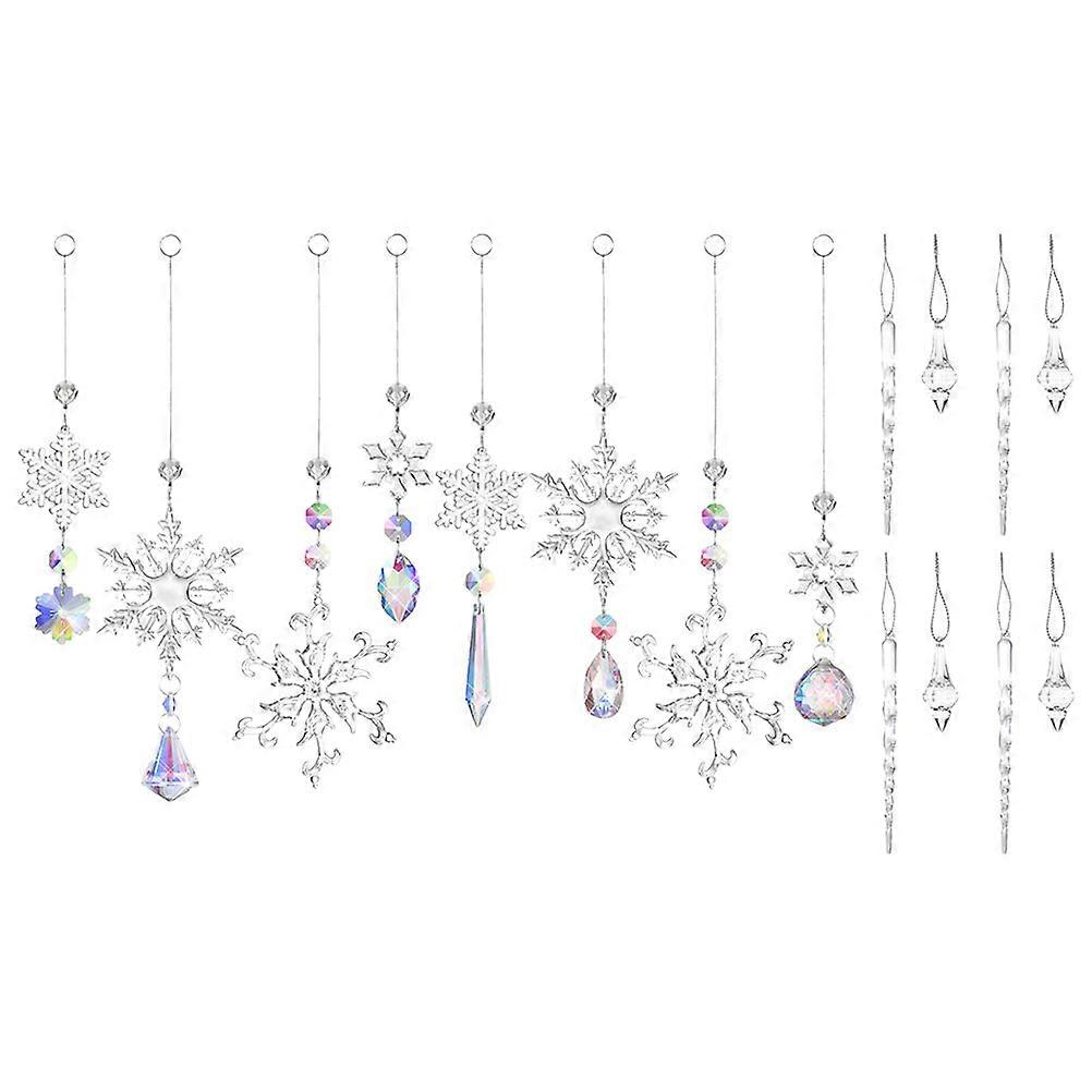 Christmas Tree Crystal Hanging Ornament for Window Decor 40Pcs