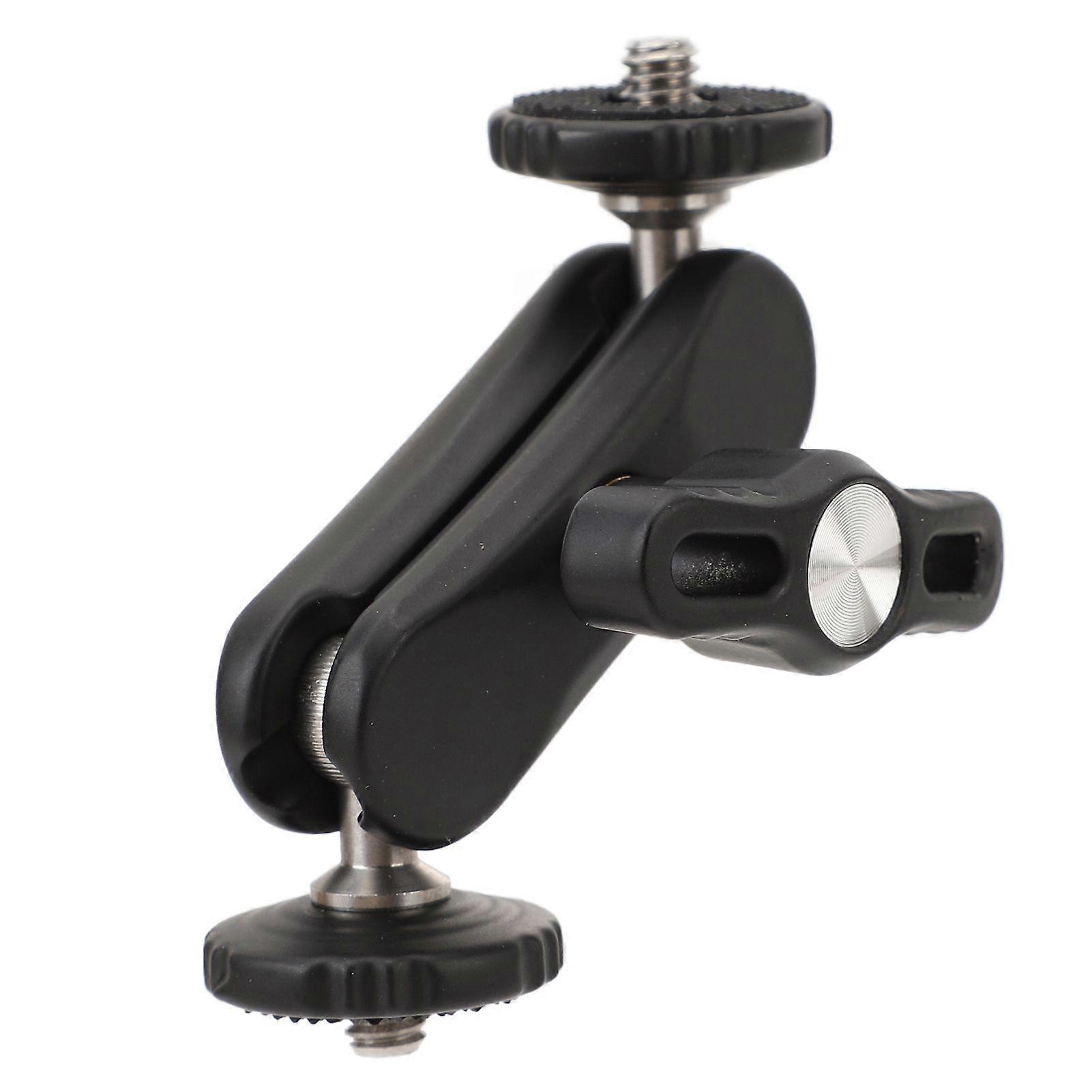 Universal Articulating Arm 360 Degree Rotation Aluminum Alloy 1/4inch Screw CNC Machined Dual Ball Head Articulating Arm for Monitor Fill Light Camera